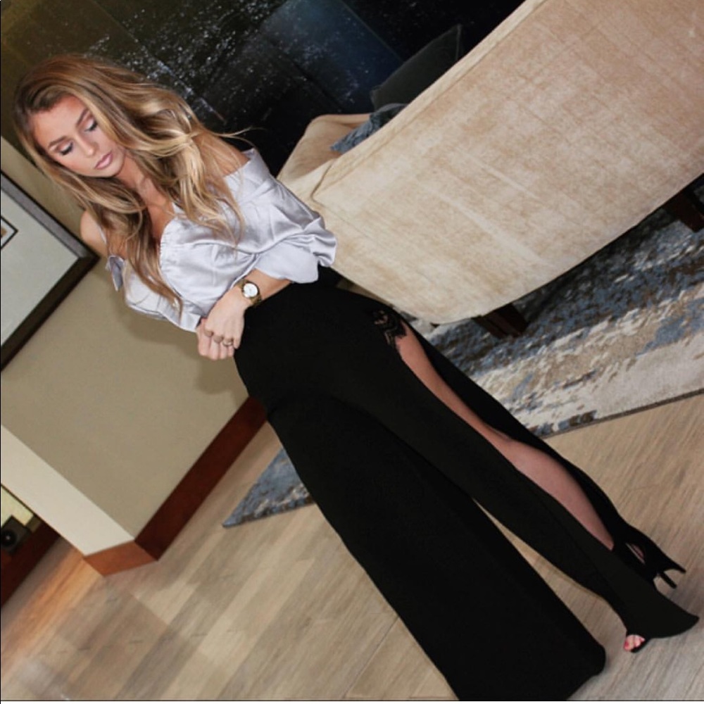 Tobi Juliet Eyelash Lace Slip Pants Set - Picture 4 of 4